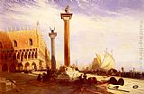 Famous Venice Paintings - Piazetta And The Doge's Palace, Venice